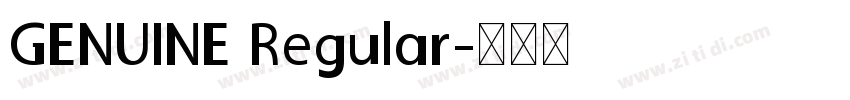 GENUINE Regular字体转换